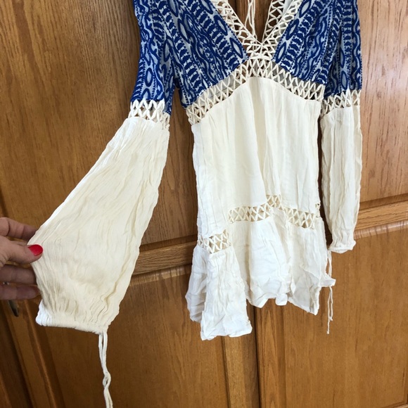 NWT Free People Embroidered Mini Dress - Picture 8 of 8